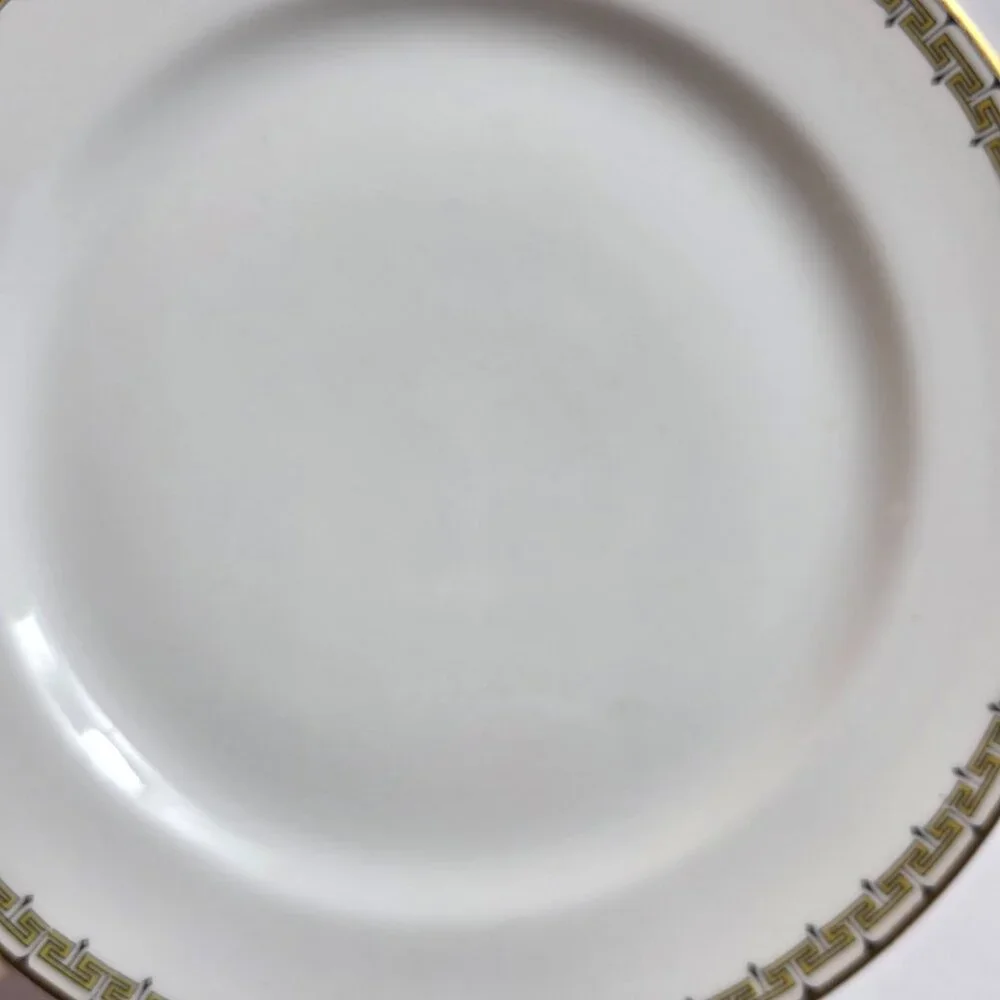 FOUR Haviland Albany Salad Plates Schleiger 107A Yellow & Black Key